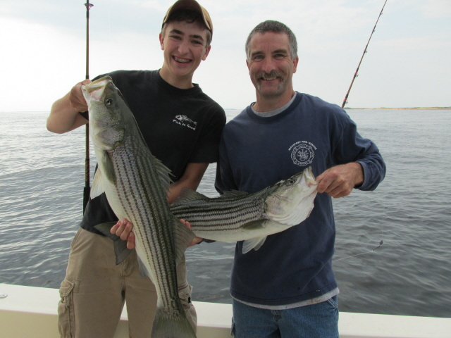 Nick & Mark doubled up on Striped Bass